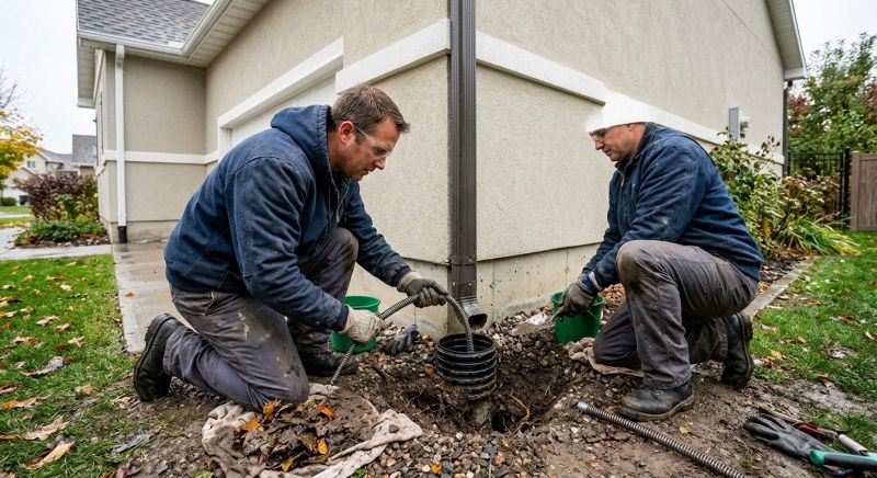 Downspout Blockage Removal in Longmont, CO