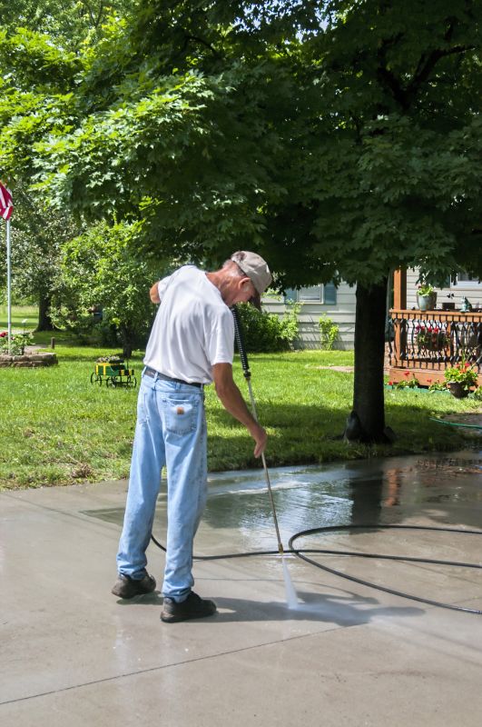Local Driveway Power Washing pros at work